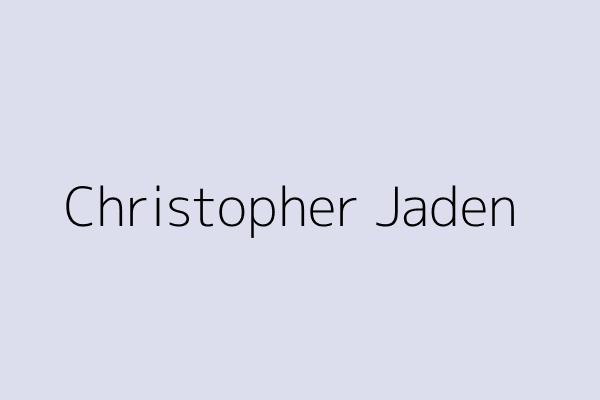 Christopher Jaden